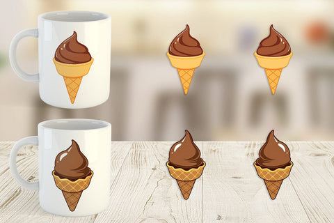 Mug Wrap Chocolate Ice Cream Sublimation artnoy 