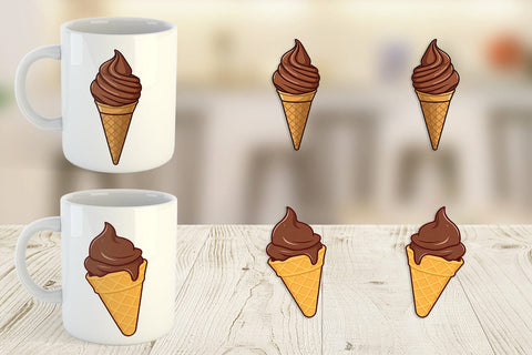 Mug Wrap Chocolate Ice Cream Sublimation artnoy 