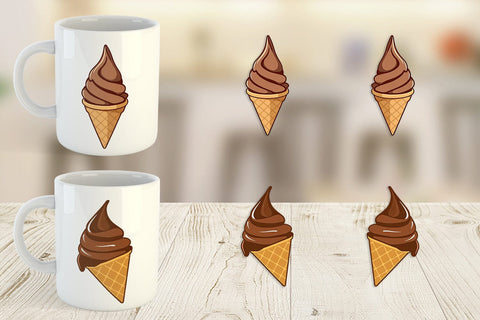Mug Wrap Chocolate Ice Cream Sublimation artnoy 