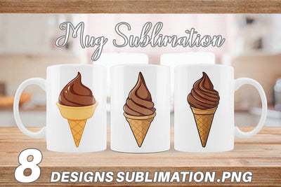 Mug Wrap Chocolate Ice Cream Sublimation artnoy 