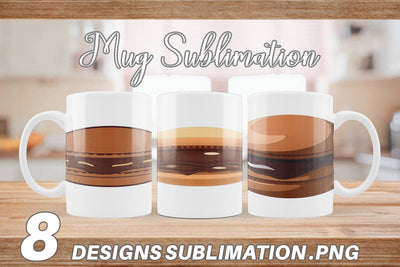 Mug Wrap Chocolate Macaron Sublimation artnoy 