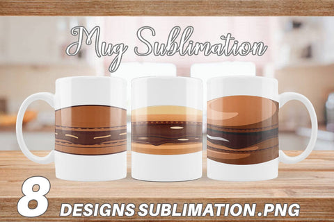 Mug Wrap Chocolate Macaron Sublimation artnoy 