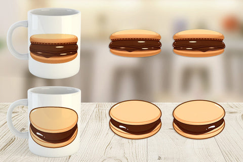 Mug Wrap Chocolate Macaron Sublimation artnoy 