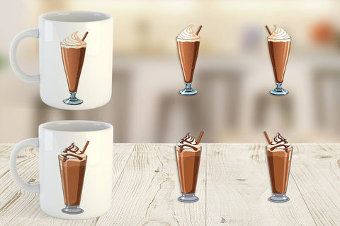 Mug Wrap Chocolate Milkshake Sublimation artnoy 