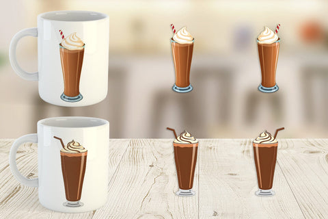 Mug Wrap Chocolate Milkshake Sublimation artnoy 