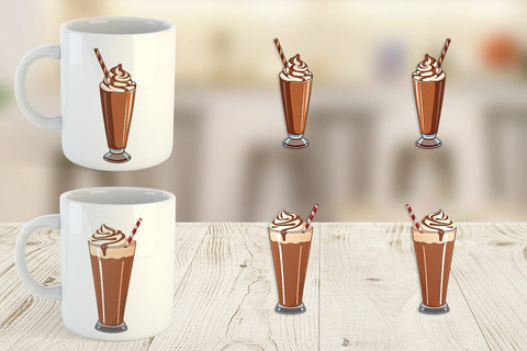 Mug Wrap Chocolate Milkshake Sublimation artnoy 