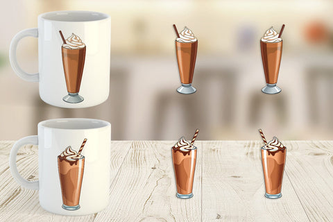 Mug Wrap Chocolate Milkshake Sublimation artnoy 