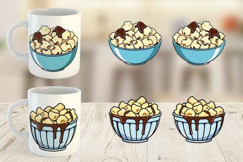 Mug Wrap Chocolate Popcorn Sublimation artnoy 