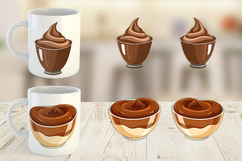 Mug Wrap Chocolate Pudding Sublimation artnoy 