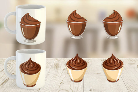 Mug Wrap Chocolate Pudding Sublimation artnoy 