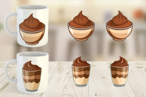 Mug Wrap Chocolate Pudding Sublimation artnoy 