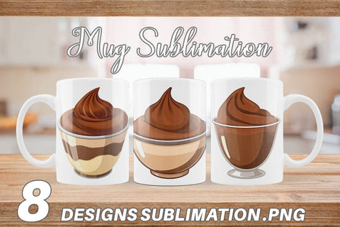 Mug Wrap Chocolate Pudding Sublimation artnoy 