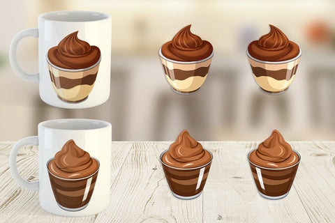 Mug Wrap Chocolate Pudding Sublimation artnoy 