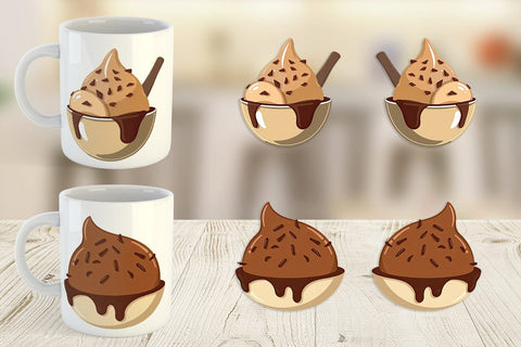 Mug Wrap Chocolate Scoop Sublimation artnoy 