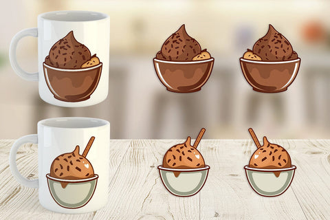 Mug Wrap Chocolate Scoop Sublimation artnoy 