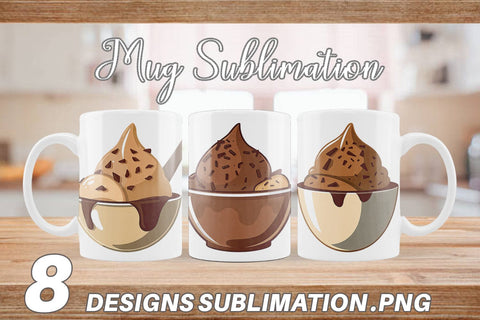Mug Wrap Chocolate Scoop Sublimation artnoy 