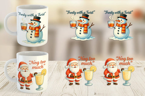 Mug Wrap Christmas Alcohol Humor Sublimation artnoy 
