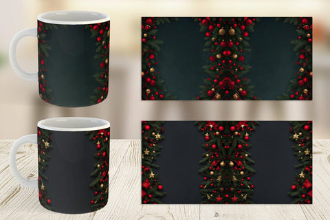 Mug Wrap Christmas Background Sublimation artnoy 