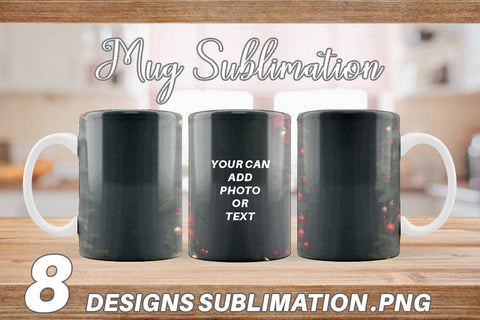 Mug Wrap Christmas Background Sublimation artnoy 