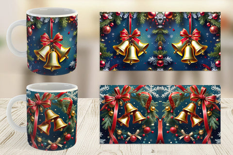 Mug Wrap Christmas Bells Sublimation artnoy 