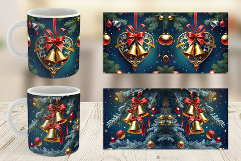 Mug Wrap Christmas Bells Sublimation artnoy 