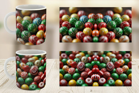 Mug Wrap Christmas Candies Sublimation artnoy 