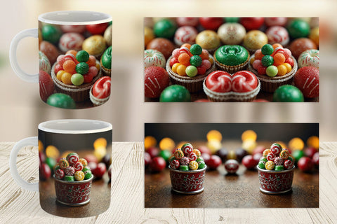 Mug Wrap Christmas Candies Sublimation artnoy 