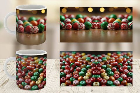 Mug Wrap Christmas Candies Sublimation artnoy 