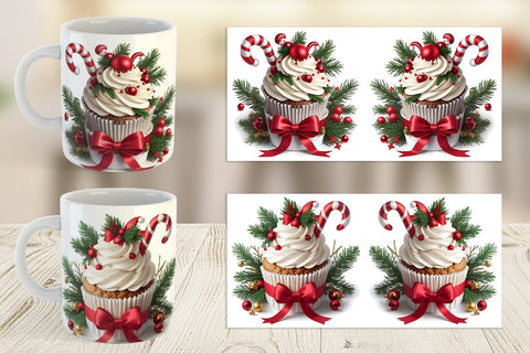 Mug Wrap Christmas Cupcake Sublimation artnoy 