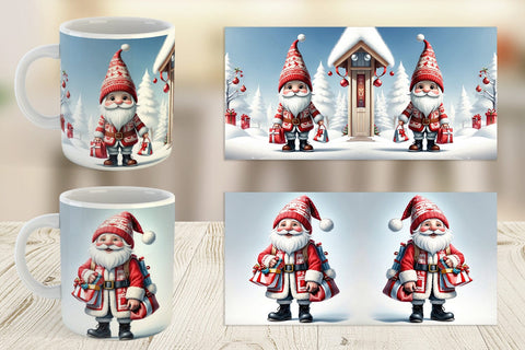 Mug Wrap Christmas Elf Sublimation artnoy 