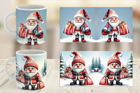 Mug Wrap Christmas Elf Sublimation artnoy 