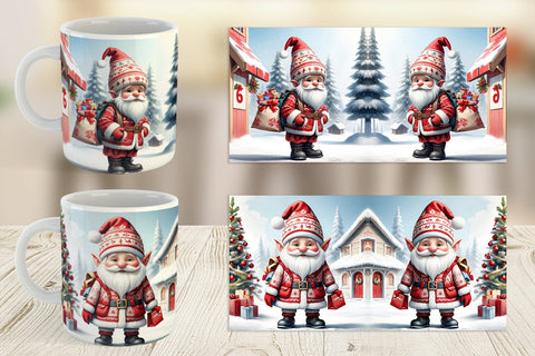 Mug Wrap Christmas Elf Sublimation artnoy 