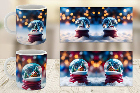 Mug Wrap Christmas Globe Sublimation artnoy 