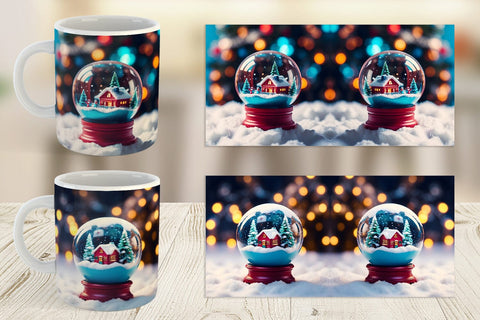 Mug Wrap Christmas Globe Sublimation artnoy 
