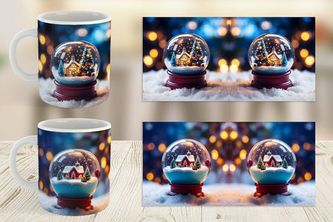 Mug Wrap Christmas Globe Sublimation artnoy 