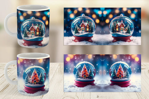 Mug Wrap Christmas Globe Sublimation artnoy 