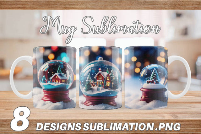 Mug Wrap Christmas Globe Sublimation artnoy 