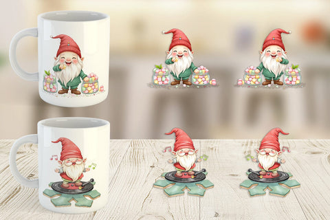 Mug Wrap Christmas Gnome Sublimation artnoy 