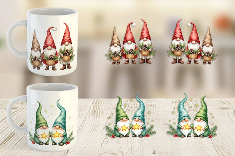 Mug Wrap Christmas Gnome Sublimation artnoy 