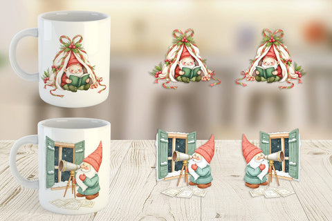 Mug Wrap Christmas Gnome Sublimation artnoy 