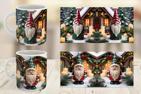 Mug Wrap Christmas Gnome Sublimation artnoy 