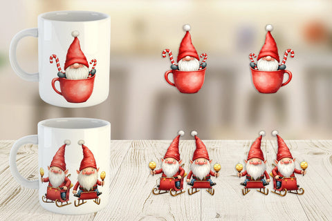 Mug Wrap Christmas Gnome Sublimation artnoy 