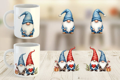 Mug Wrap Christmas Gnome Sublimation artnoy 