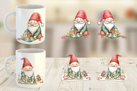 Mug Wrap Christmas Gnome Sublimation artnoy 