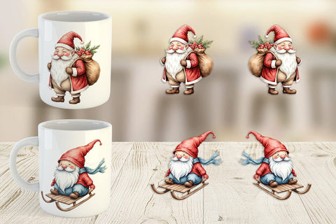 Mug Wrap Christmas Gnomes Sublimation artnoy 