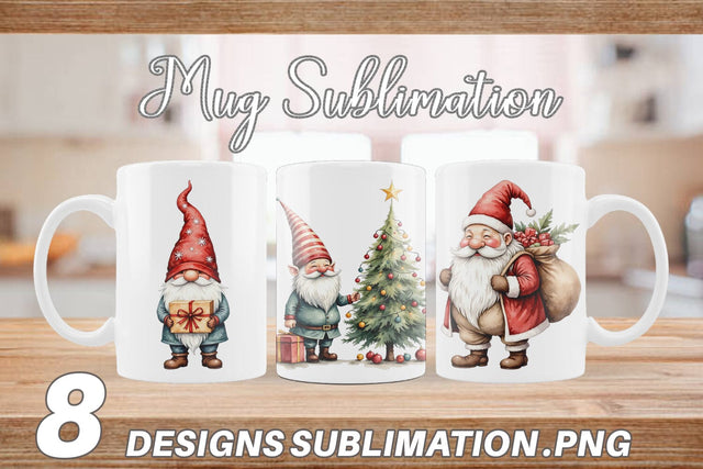 Mug Wrap Christmas Gnomes Sublimation artnoy 