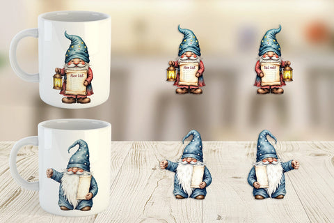 Mug Wrap Christmas Gnomes Sublimation artnoy 