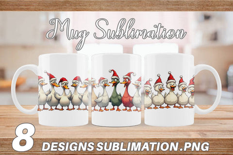 Mug Wrap Christmas Goose Emotions Sublimation artnoy 