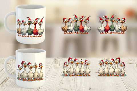 Mug Wrap Christmas Goose Emotions Sublimation artnoy 