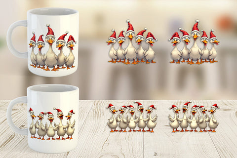 Mug Wrap Christmas Goose Emotions Sublimation artnoy 